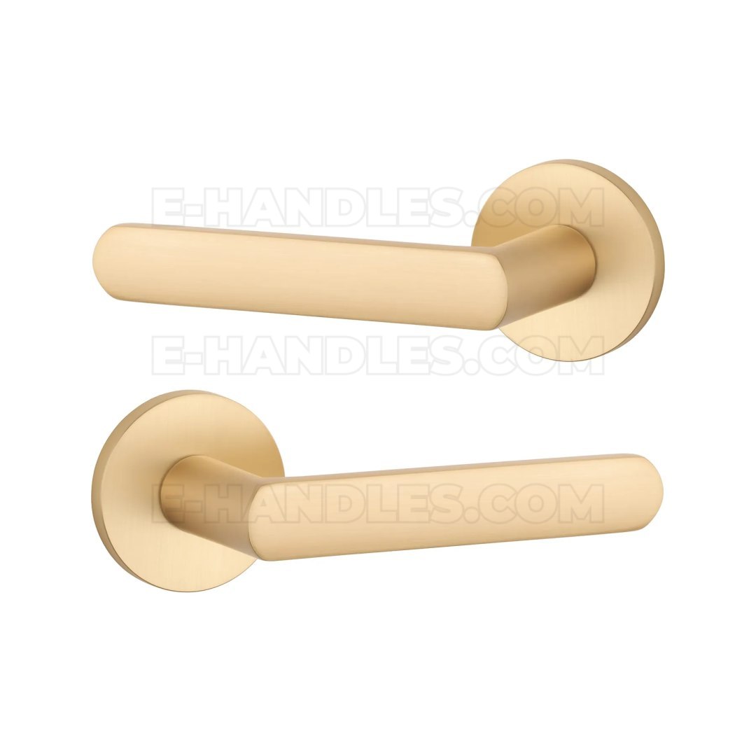 APRILE FRAGOLA R slim 7 mm GOLD SATIN - złoty matowy - klamka do drzwi